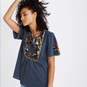 Madewell Embroidered Fable Top
